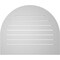 Ekena Millwork Round Top Surface Mount PVC Gable Vent: Functional, w/ 3-1/2"W x 1"P Standard Frame, 36"W x 30"H GVPRT36X3001SF - alternate 5